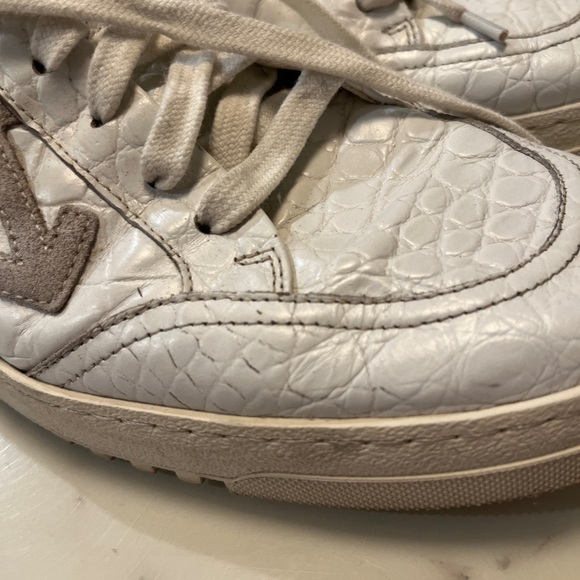 Off White Mens Croc Leather Sneakers - Picture 3 of 10